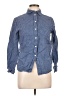 Maggie Marilyn Checkered-gingham Blue Long Sleeve Button-Down Shirt Size L (estimated) - photo 1