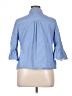 Rafaella 100% Cotton Blue 3/4 Sleeve Button-Down Shirt Size XL (petite) - photo 2