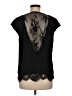 Parker 100% Polyester Black Short Sleeve Top Size M - photo 2