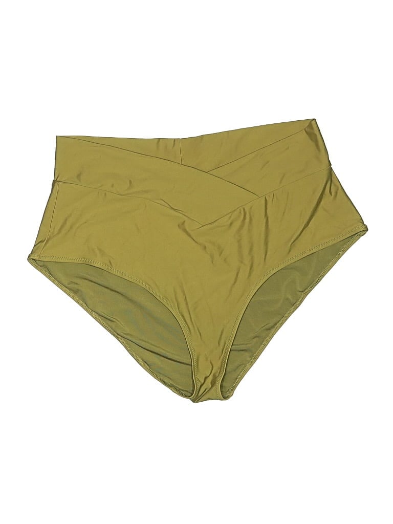 Pre-owned Aerie Swimsuit Bottoms In Green