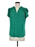 41Hawthorn 100% Polyester Stars Green Short Sleeve Blouse Size M - photo 1