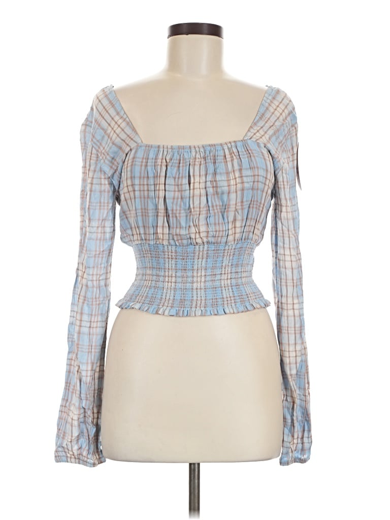 Self E Long Sleeve Blouse In Blue