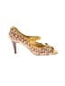 J.Crew 100% Leather Gold Heels Size 7 1/2 - photo 1