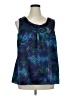 Fashion Bug 100% Polyester Blue Sleeveless Blouse Size 1X - photo 1