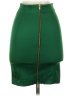 H&M Solid Green Formal Skirt Size 4 - photo 2