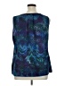 Fashion Bug 100% Polyester Blue Sleeveless Blouse Size 1X - photo 2