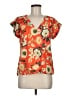 Express Orange Short Sleeve Blouse Size M - photo 1