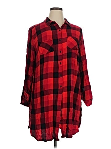 Cato 3/4 Sleeve Button-Down Shirt (view 1)
