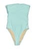 J.Crew Color Block Teal One Piece Swimsuit Size 8 - photo 1