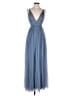 Needle & Thread 100% Nylon Gray Blue Cocktail Dress Size 2 - photo 1