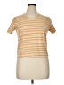 Jason Maxwell Stripes Tan Yellow Short Sleeve T-Shirt Size XL - photo 1