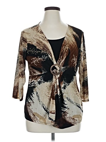 Notations 3/4 Sleeve Blouse (view 1)