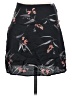 Veronica M. 100% Polyester Floral Black Casual Skirt Size XS - photo 2