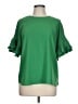 Coco Bianco 100% Polyester Green Short Sleeve Top Size L - photo 1