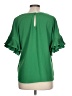 Coco Bianco 100% Polyester Green Short Sleeve Top Size L - photo 2