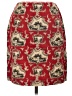 Talbots 100% Cotton Print Red Casual Skirt Size 10 (petite) - photo 1