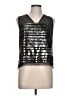 BCBGMAXAZRIA 100% Polyester Metallic Silver Sleeveless Blouse Size L - photo 1