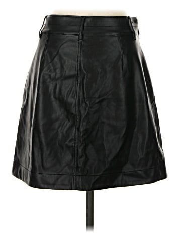 Madewell Vegan Leather A-Line Mini Skirt (view 2)