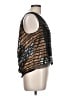 BCBGMAXAZRIA 100% Polyester Metallic Silver Sleeveless Blouse Size L - photo 4