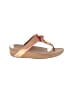 FitFlop Solid Orange Tan Flip Flops Size 10 - photo 1