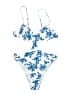 Cider Floral Blue Two Piece Swimsuit Size L - photo 1