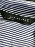 Zara Stripes Blue 3/4 Sleeve Button-Down Shirt Size L - photo 7