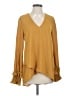 Karen Kane 100% Polyester Gold Long Sleeve Blouse Size S - photo 1