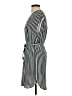 H&M 100% Polyester Stripes Black Casual Dress Size 4 - photo 5