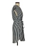 H&M 100% Polyester Stripes Black Casual Dress Size 4 - photo 4