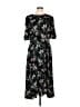 Donna Morgan 100% Polyester Print Black Casual Dress Size 12 - photo 1