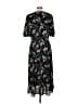 Donna Morgan 100% Polyester Print Black Casual Dress Size 12 - photo 2