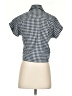 Tresics Checkered-gingham Blue Short Sleeve Blouse Size S - photo 2