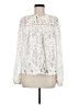 INC International Concepts 100% Polyester Ivory Long Sleeve Blouse Size M - photo 1
