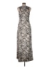 Socialite Animal Print Silver Casual Dress Size M - photo 2