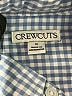 Crewcuts 100% Cotton Checkered-gingham Blue Long Sleeve Button-Down Shirt Size 12 - photo 3