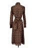 Boden 100% Polyester Print Brown Casual Dress Size 2 (petite) - photo 2