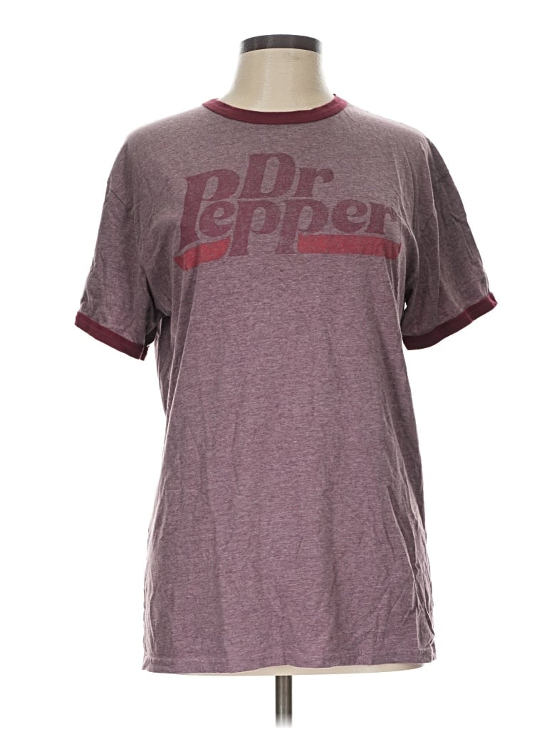 Pre-owned Assorted Brands Short Sleeve T-shirt In Burgundy