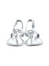 Aldo 100% Leather Silver Sandals Size EU 38 - photo 2