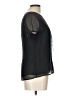 Etcetera 100% Silk Black Short Sleeve Silk Top Size 10 - photo 4