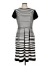 Studio One Stripes Gray Casual Dress Size 12 - photo 1