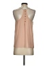 Naked Zebra 100% Polyester Tan Sleeveless Blouse Size S - photo 2