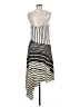 W by Worth Stripes Silver Casual Dress Size 8 - photo 2