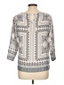 dalia 100% Polyester Gray 3/4 Sleeve Blouse Size M - photo 2