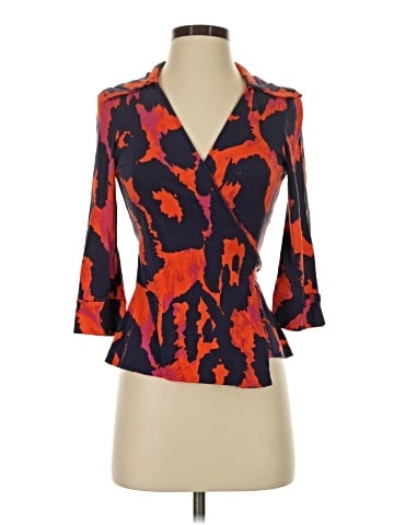 Diane von Furstenberg 3/4 Sleeve Silk Top (view 1)