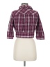 Decree 100% Cotton Plaid Purple Jacket Size M - photo 2