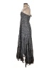 Aqua 100% Polyester Paisley Gray Cocktail Dress Size XS - photo 5