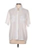 Kathy Che 100% Polyester Ivory Short Sleeve Blouse Size 12 - photo 1