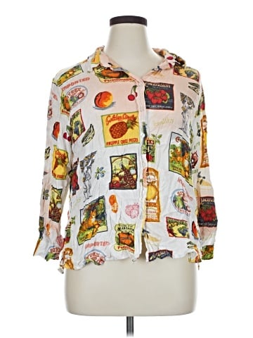Jane and Delancey 3/4 Sleeve Button-Down Shirt (view 1)