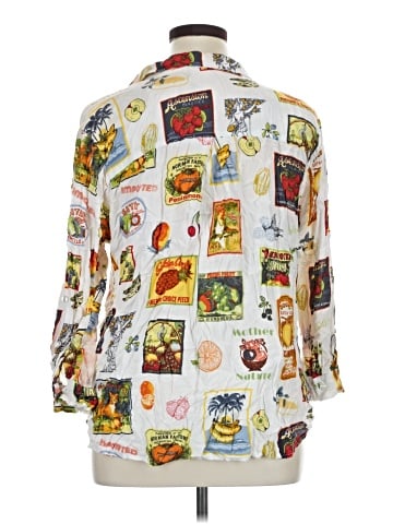 Jane and Delancey 3/4 Sleeve Button-Down Shirt (view 2)
