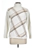 Liz Claiborne 100% Cotton Plaid Ivory Pullover Sweater Size L - photo 1